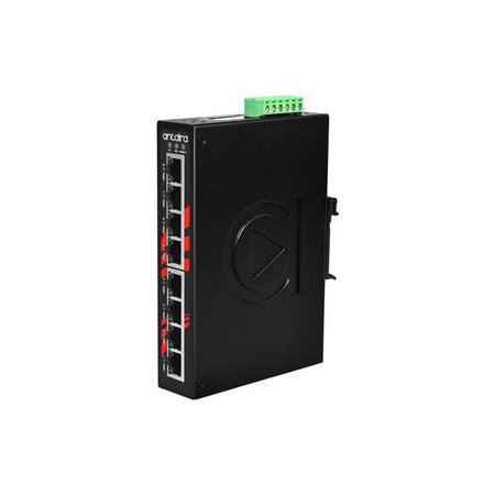 ANTAIRA 8-Port Industrial PoE+ Unmanaged Ethernet Switch, w/8-10/100Tx (30W/Port) LNP-0800